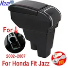 Подлокотник для хэтчбека Honda Fit Jazz 2002-2007, центральный подлокотник с контейнером для хранения и подстаканником, пепельницей и USB-зарядкой