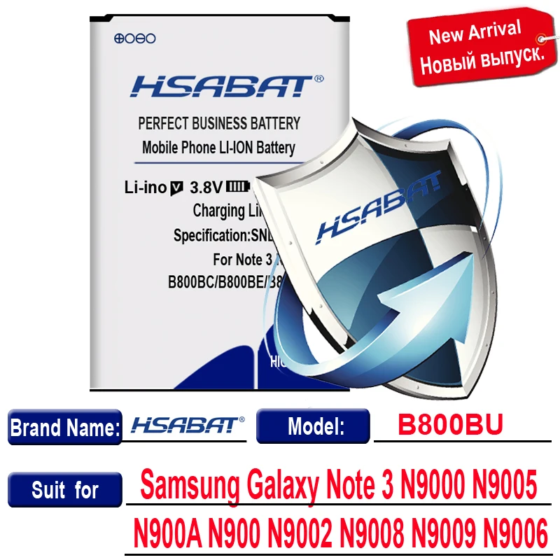 HSABAT 6950 мА/ч, Батарея для samsung Galaxy Note 2 3 4 5 1 N7000/Note2 N7100/Note3 N9000/Note4 N910C/Note5 N9200/Note Edge N9150 - Цвет: for Samsung Note 3