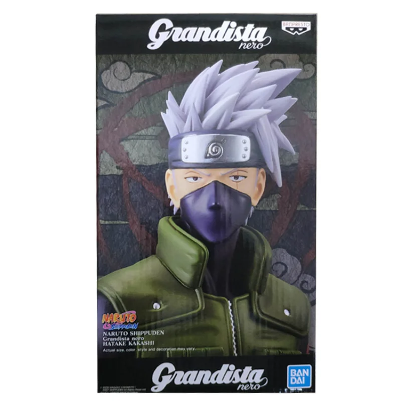 

26CM Original Bandai Anime Naruto Scenery Grandista Nero Kakashi Model Toys Birthday Gift for Friends or Children