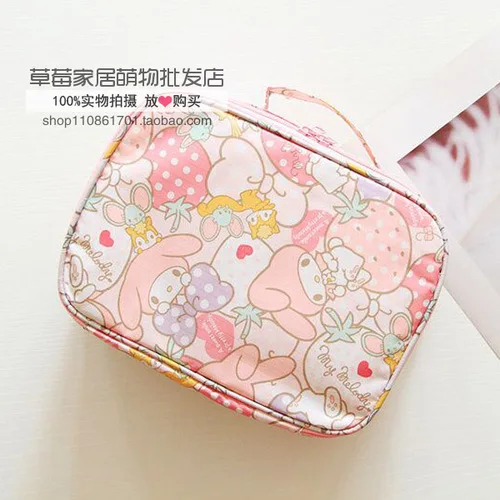 Светло-серый Мультфильм Япония hello kitty My Melody Cinnamoroll pompomparin дорожные косметички для хранения мешочки для мытья девочек макияж сумки - Цвет: Светло-серый