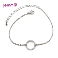 charming 925 sterling silver rose gold bracelets bangle women geometry round circle jewelry best friend gifts jewelry