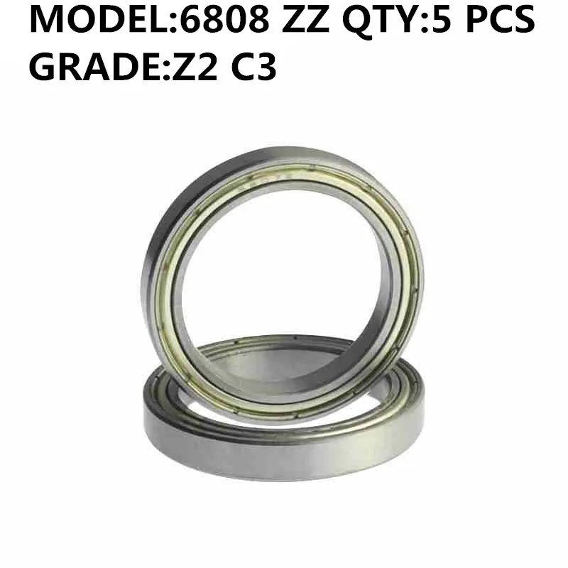 6808 ZZ подшипник GCR15 Z2 C3 низкий голос 40*52*7 мм метрический затем раздел глубокий