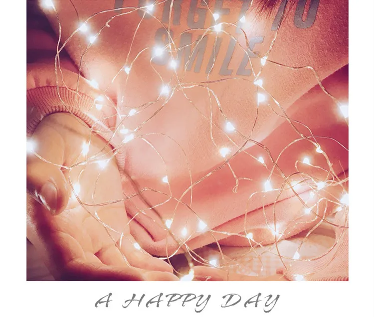 Рождественская светодиодная гирлянда 2 м 20 светодиодов медная проволока