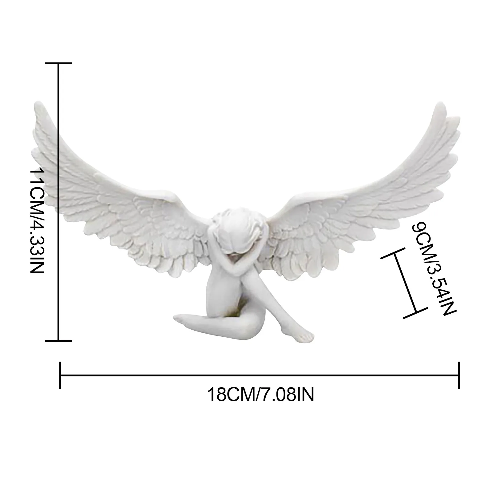 

3d Angel Sculpture Desktop Decoration Angels Statue Kneels In Prayer Resin Decoration Artwork For Home Garden