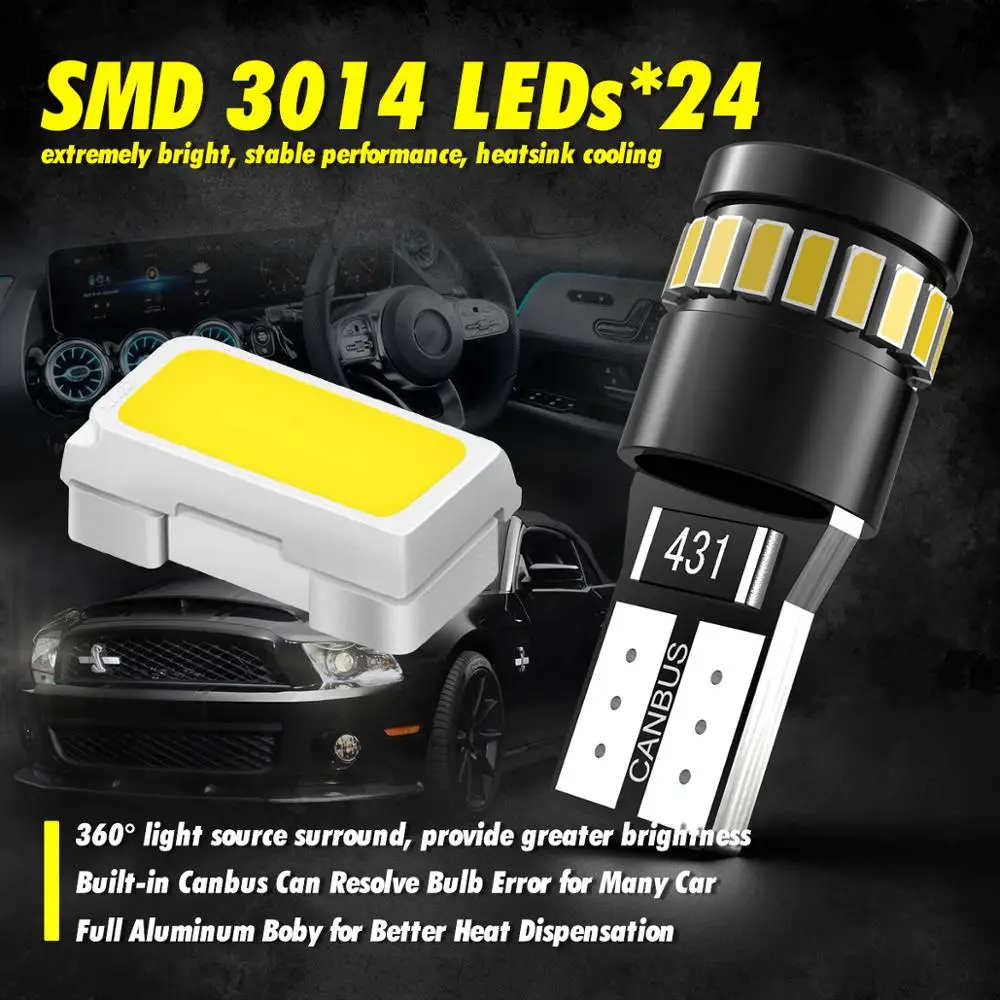 1 шт. T10 led canbus без ошибок для golf 4 volkswagen 5 mk4 mk3 7 аксессуары задний фонарь светильник s