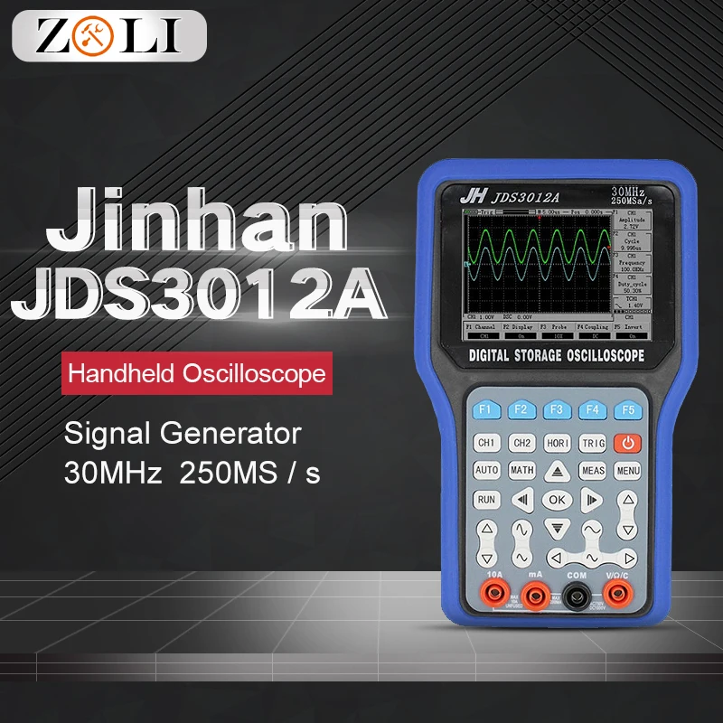 Ручной и цифровой JDS3012A осциллограф мультиметр Jinhan JDS3012 30 МГц генератор сигналов регистратор данных 250 мс/с