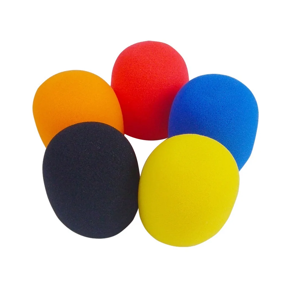 

5 Pcs Assorted Color Replacement Headset Microphone Cushion Pads Windscreen Cover