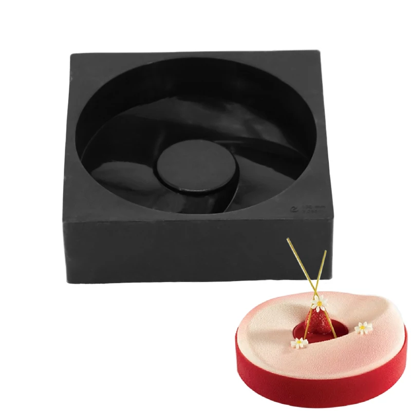 3D силиконовая круглая форма для выпечки тортов муссов и десертов антипригарные