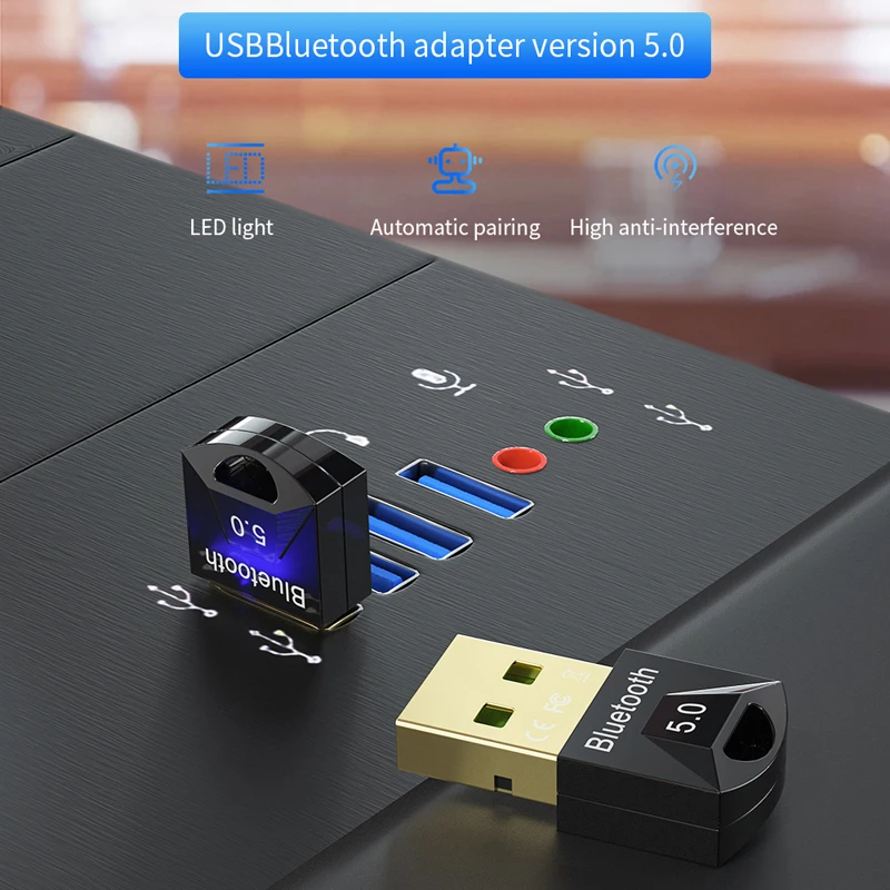 Портативный USB-адаптер Bluetooth 5 0 для ПК компьютера | Мобильные телефоны и
