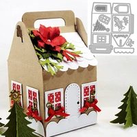 christmas dies house box metal cutting dies diy scrapbook embossing cards craft paper christmas decor for home diy