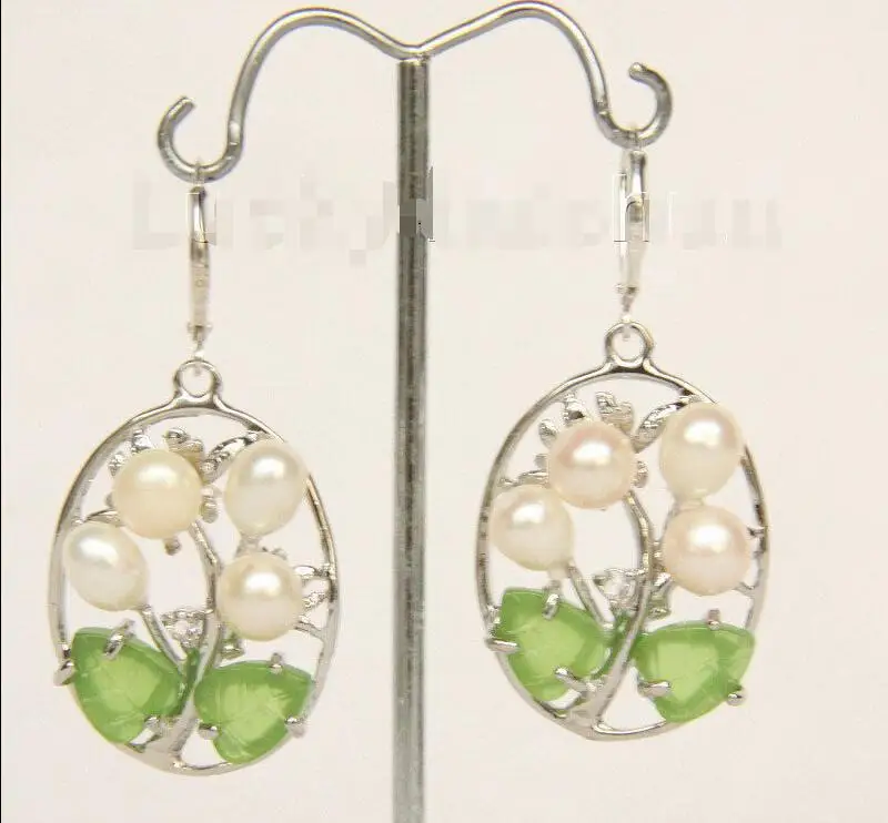 Бесплатная доставка&gt натуральная 22X28 мм цветок серьги украшенные белыми