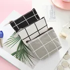 Повседневный Кошелек для девочек и женщин, маленький хлопковый бумажник на молнии, миниатюрная кредитница с кармашком для мелочей