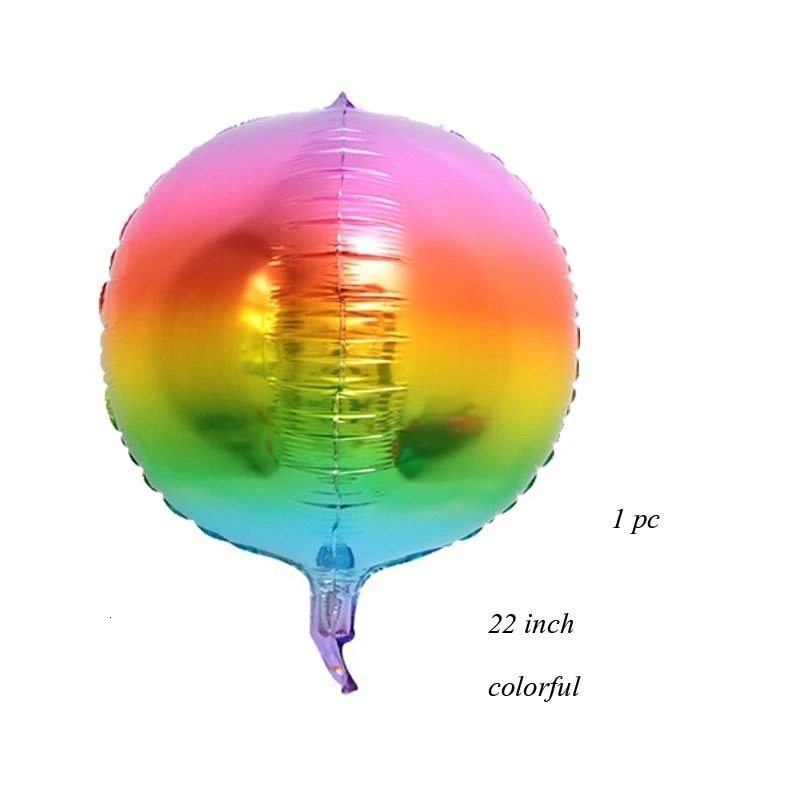 1PC Colorful 1 шт. 18/22 дюйма металлические звезды и сердце 4D диско градиент цвета шары для свадьбы и дня рождения вечерние детские Душ Декор реквизит для фотосессии принадлежности - Цвет: 1PC Colorful