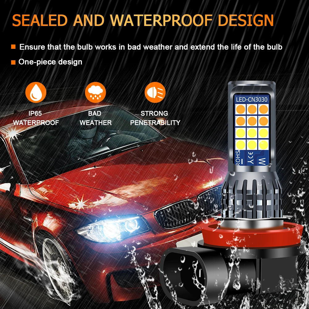 2 шт. h8 противотуманные фары H3 светодиодный ные Автомобильные h4 h7 h11