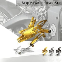 motorcycle cnc alu footrest rear sets adjustable rearset foot pegs for yamaha mt03 mt25 fz03 xsr300 yzf r25 r3 mt25 2013 2020
