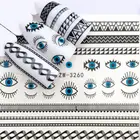 1 шт., черный цветокглазкружево, феи, дизайн, переводная наклейка для воды, наклейки для дизайна ногтей, сделай сам, модные обертывания, советы, инструменты для маникюра