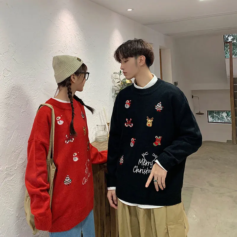 Liketkit мужские Рождественские свитера 2019 пары с рисунком Повседневные плотные