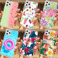 punqzy cute floral fruit summer beach sea ice cream phone case for samsung a50 a70 a30 s20 s10 plus s9 s8 s7 s20u soft tpu case