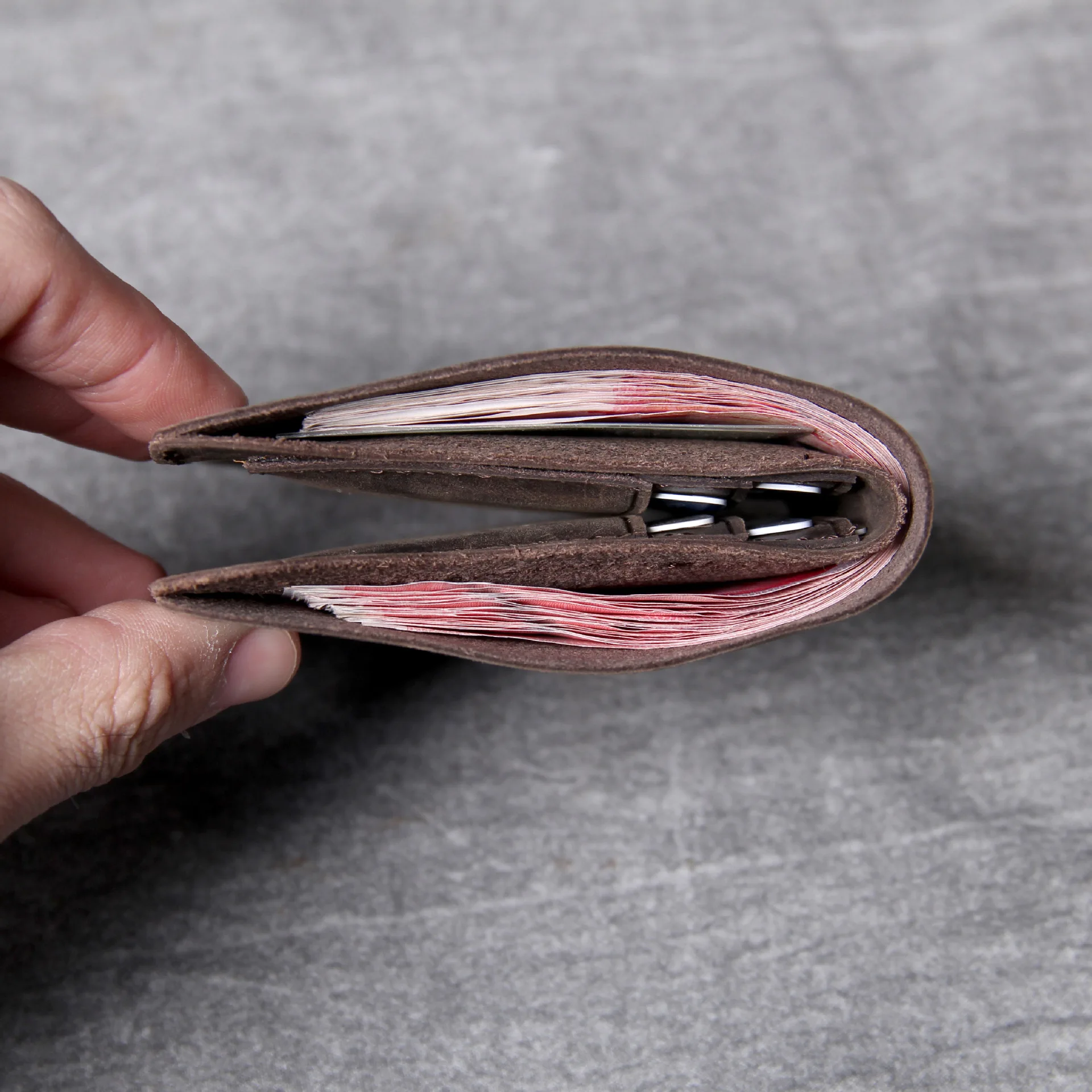 НАТУРАЛЬНАЯ КОЖА Oxhide зажим Винтажный Мужской держатель для карт