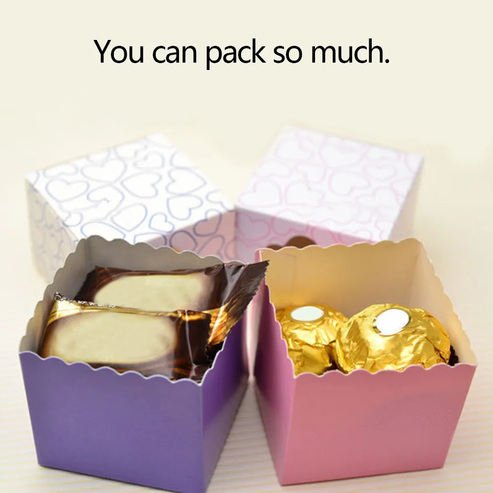 10 шт./лот Подарочная коробка сделай сам с лентой упаковка для свадьбы дня