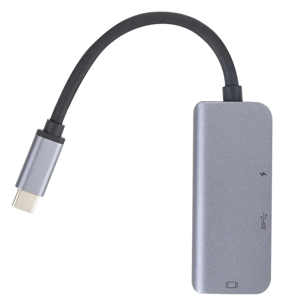 

LccKaa 3 in 1 USB-C HUB Male to Female USB 3.1 Type-c To HDMI-compatible USB 3.0 Charging Adapter For Macbook Air Converter