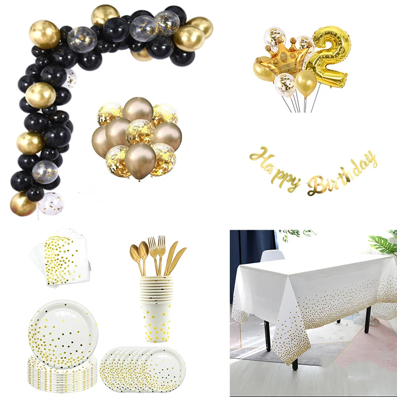 С золотым блеском одноразовые тарелки идеально подходит для проведения свадеб