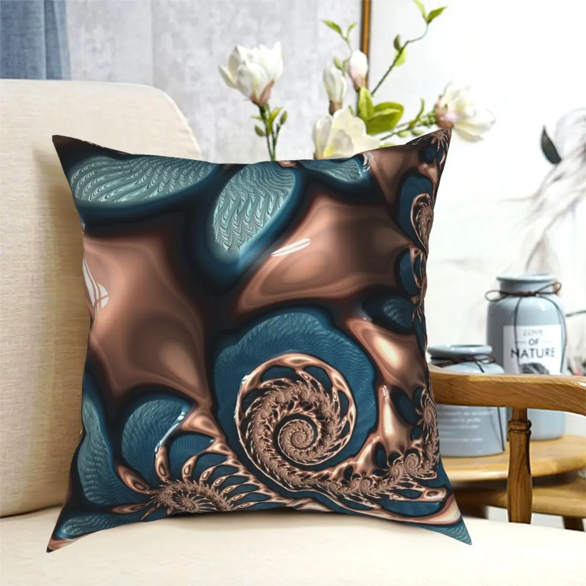 

Квадратный декоративный Чехол-Подушка с рисунком из полиэстера