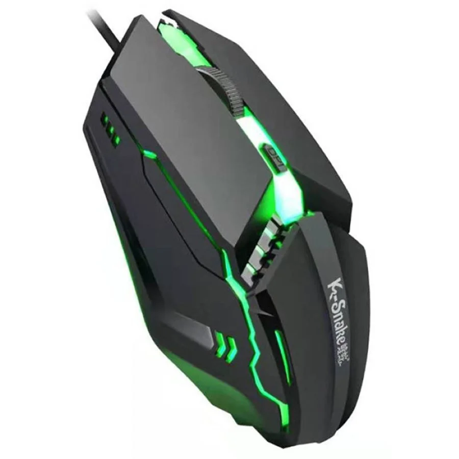 

Viper 1600 DPI Mouse Desktop Notebook Universal M11 E-Sports USB Luminous Mouse K-Snaker Left and Right Hands for Laptop