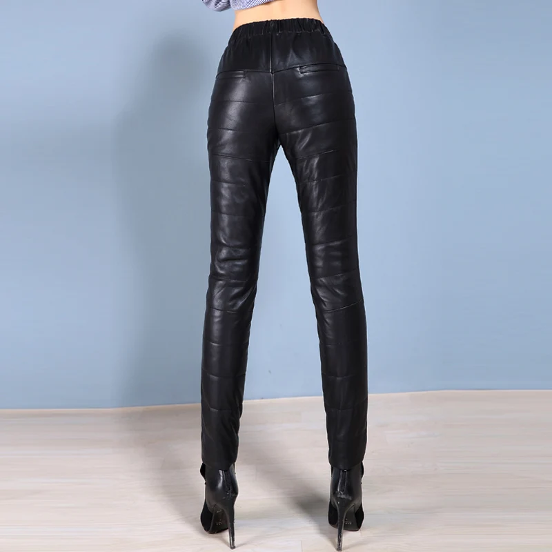 Рисунок 3 - Теплые кожаные брюки женские зимние