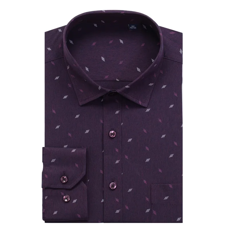 Мужская деловая рубашка с длинными рукавами модная повседневная свободного