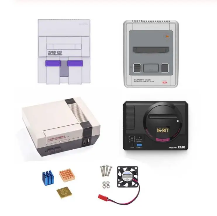 Официальный чехол Retroflag NESPI Superpi Megapi для Raspberry PI 3B + с радиатором игровой консоли в стиле ретро|Чехлы| |