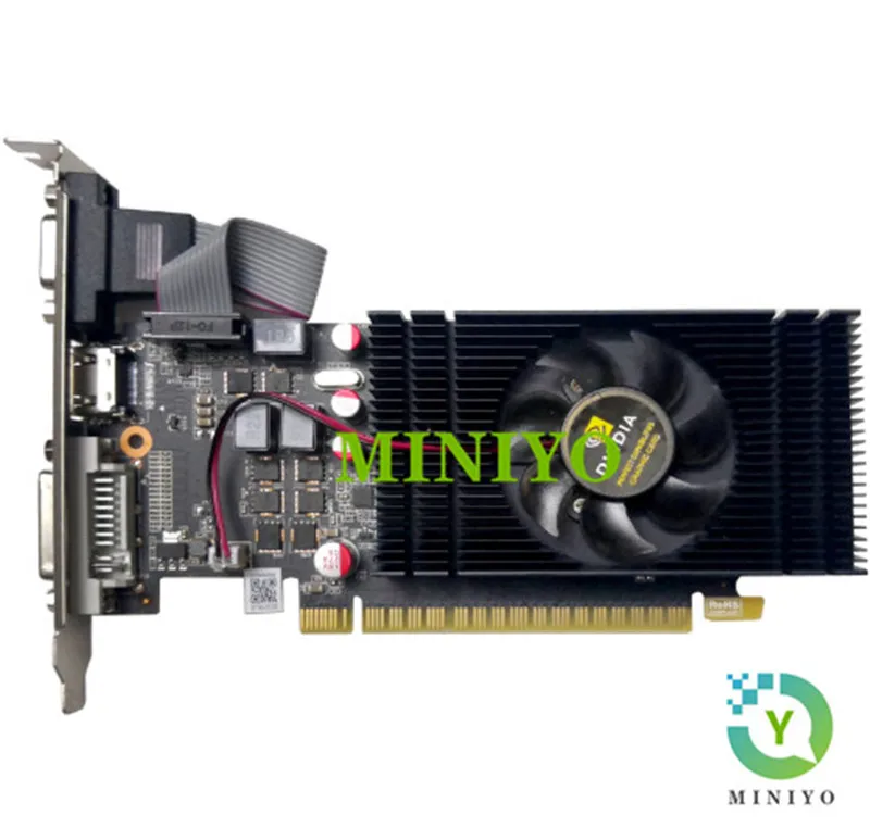 Видеокарта NVIDIA GeForce GT1030 2 ГБ DDR3 DVI VGA HDMI PCI-E полная низкопрофильная новинка |