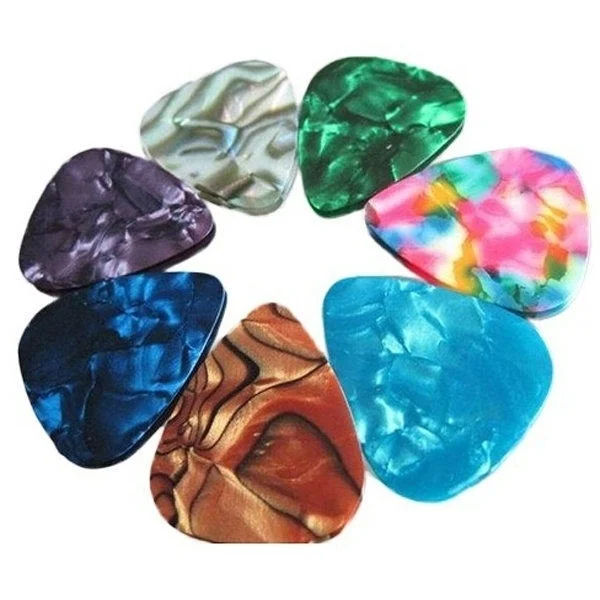gitarre pick 1020 pcs akustische picks plektrum celluloid elektro glatte gitarre pick zubehör 046mm 071mm 096mm farbe rando free global shipp