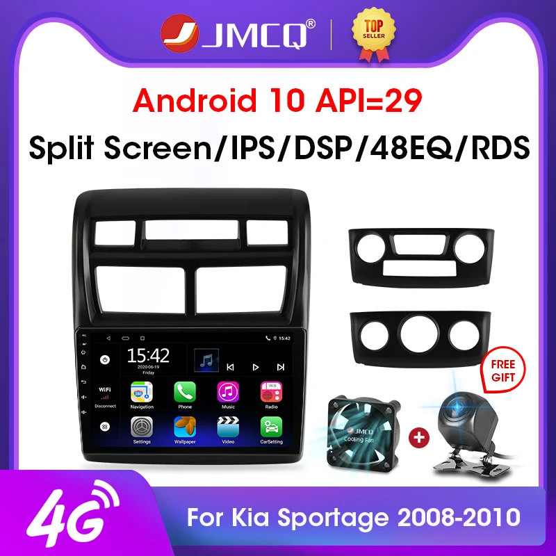 Автомагнитола JMCQ 2 din + 32 гб Android 10 4G WiFi мультимедийный видеоплеер для Kia Sportage 2008 2010