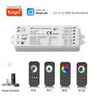 Беспроводной прибор для управления светодиодными лентами TUYA, лампа с Wi-Fi, 5 каналов, RGB, RGBW, RGBCW, умное управление через приложение Echo Plus, голосовое управление