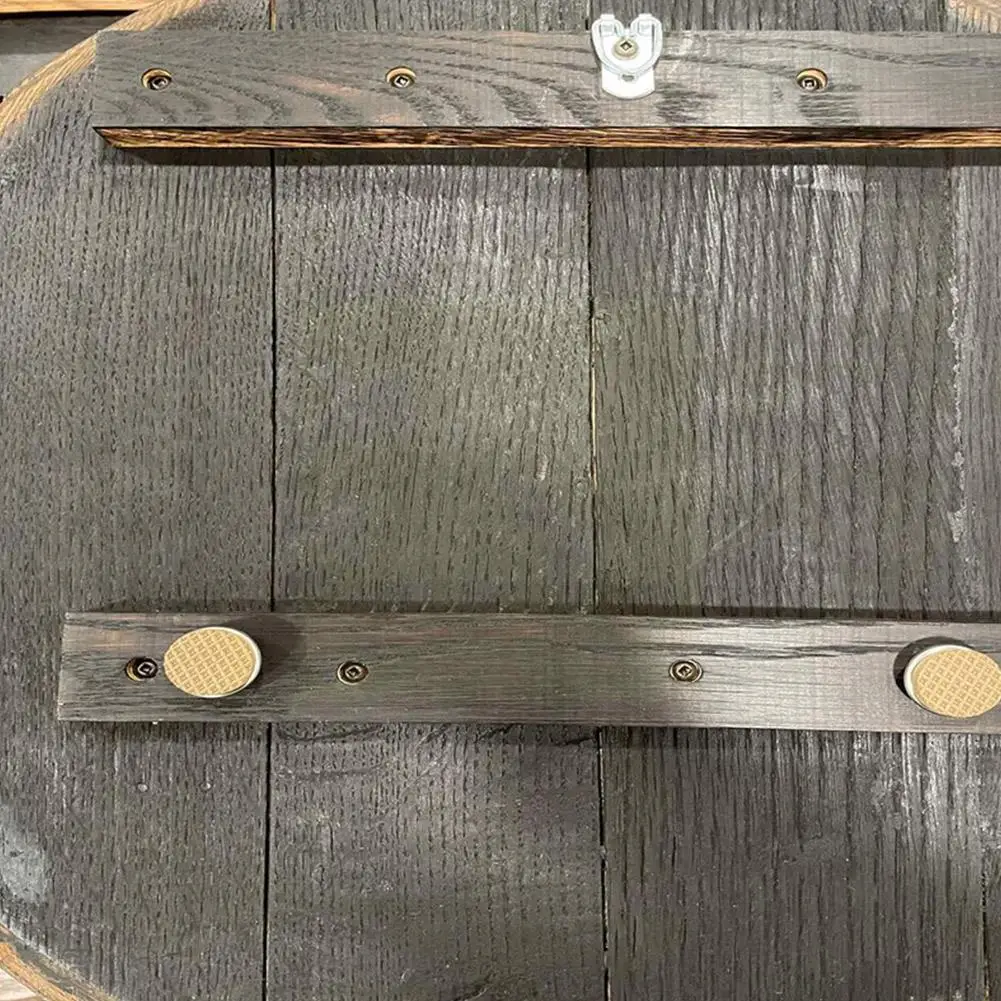 Винтажный деревянный держатель для винных бутылок в баре круглая полка