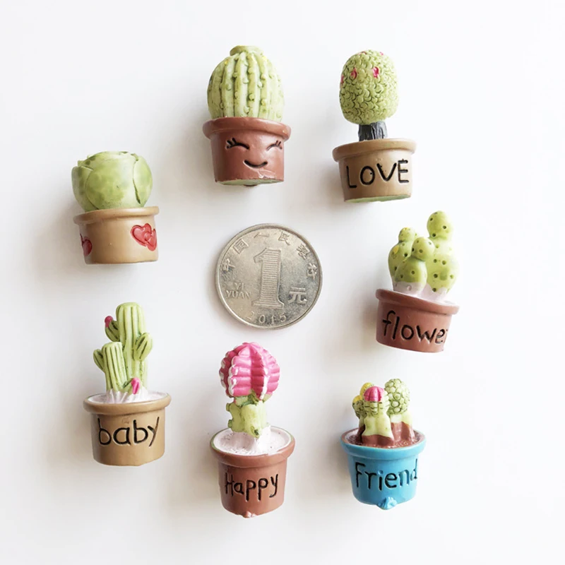 Милые сочные растения Кактус Украшения Кнопка кактус сообщение держатель микро