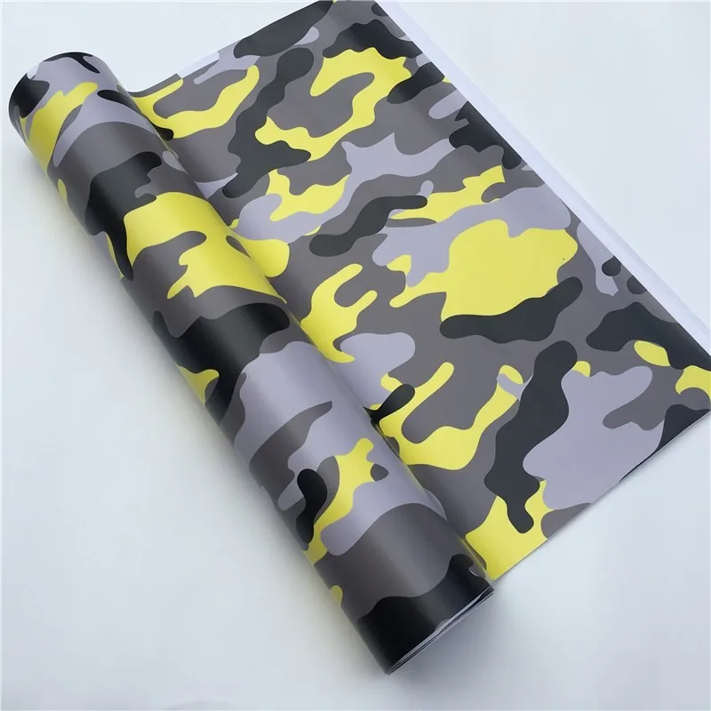 Yellow Camo HD JDM Hellaflush виниловая наклейка Bomb wrap Автомобильная наклейка s Camo виниловая автомобильная пленка ping пленка для автомобиля ноутбука компьютера - Название цвета: Yellow Camo