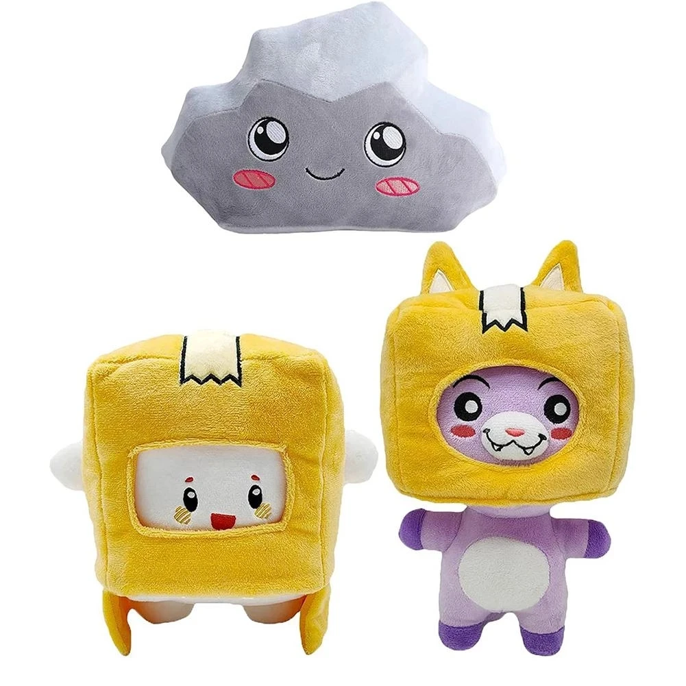 

1pc Cute Lankybox Cartoon Boxy Foxy Stone Rocky Plush Toys Soft Stuffed Anime Dolls Creative Gifts For Children Baby Gifts