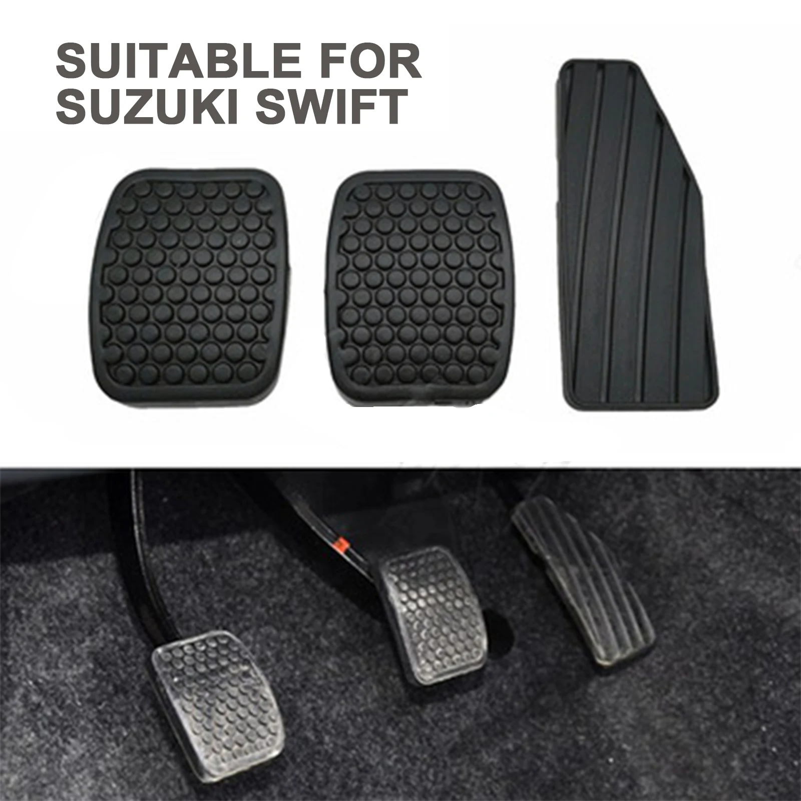 

3 Pcs Car Pedals Non-slip Mat FOR Suzuki Swift Samurai Sidekick Vitara Auto Parts Brake Clutch Accelerator Pedal Car Accessories