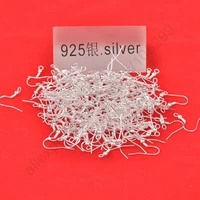 200pcslot shiny 925 sterling silver earring wire hook accessories for making diy jewelry handmade wholesale