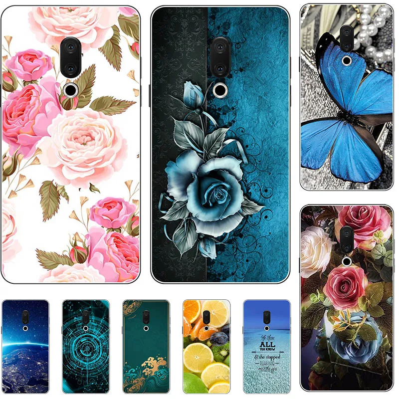 Модный чехол с цветочным принтом для Meizu 15 Plus Lite M15 16 16X M882Q мягкий силиконовый