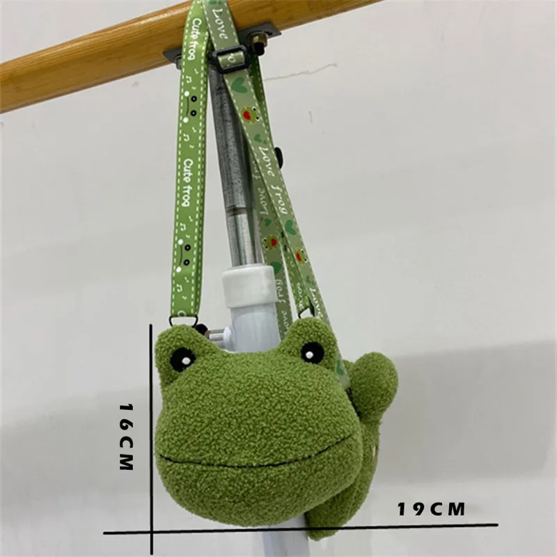 

Cute Green Frog Plush Toys Stuffed Animals Doll CrossBody Shoulder Bag Coin Purse Wallet Pouch Kids Children Christmas Gifts