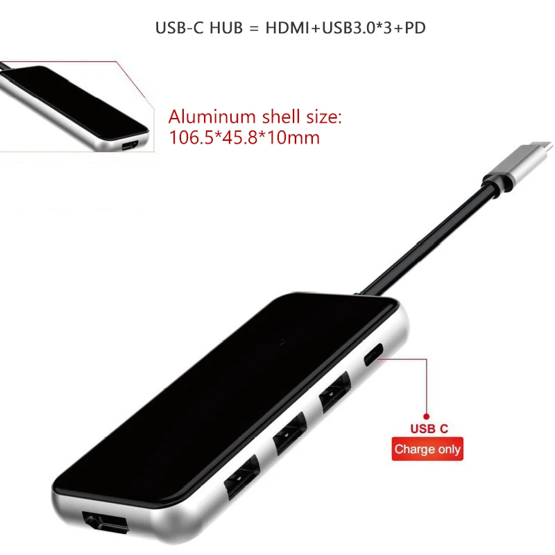 USB C док-станция для ноутбука USB 3,0 HDMI RJ45 PD SD/TF USB концентратор для ноутбука Macbook Pro hp DELL поверхность lenovo samsung док-станция