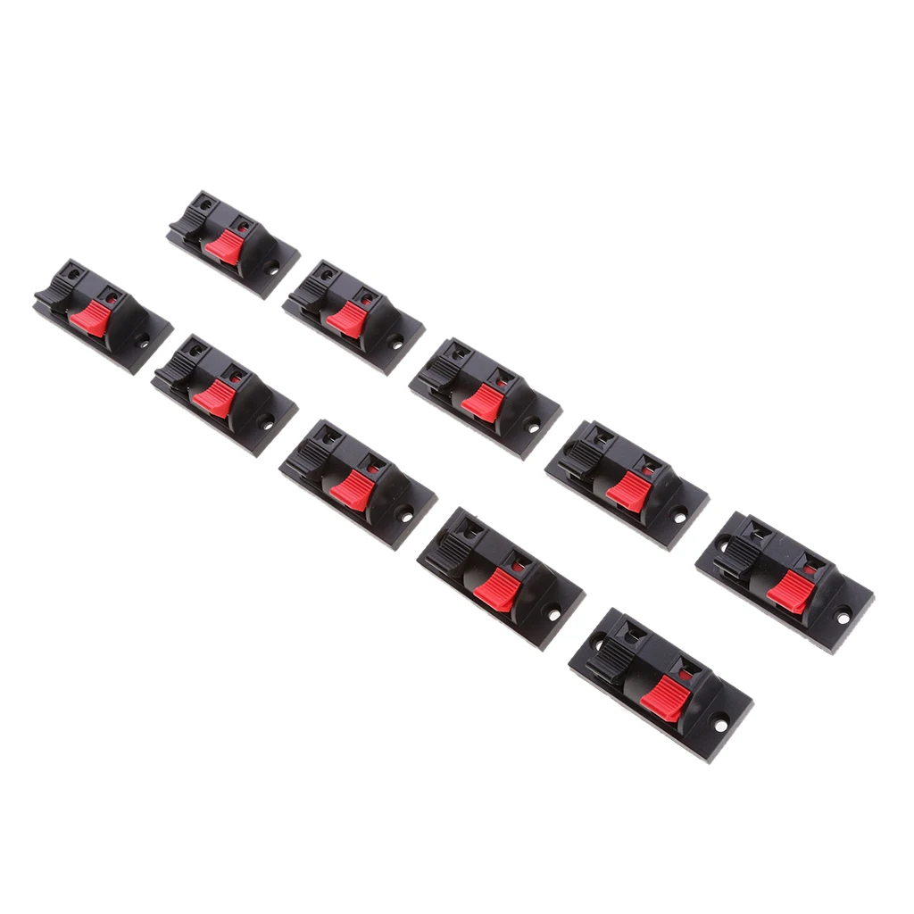 2 способа Pin динамик терминал клип разъем Позиции аудио кабель Push type 10 штук|Кабели