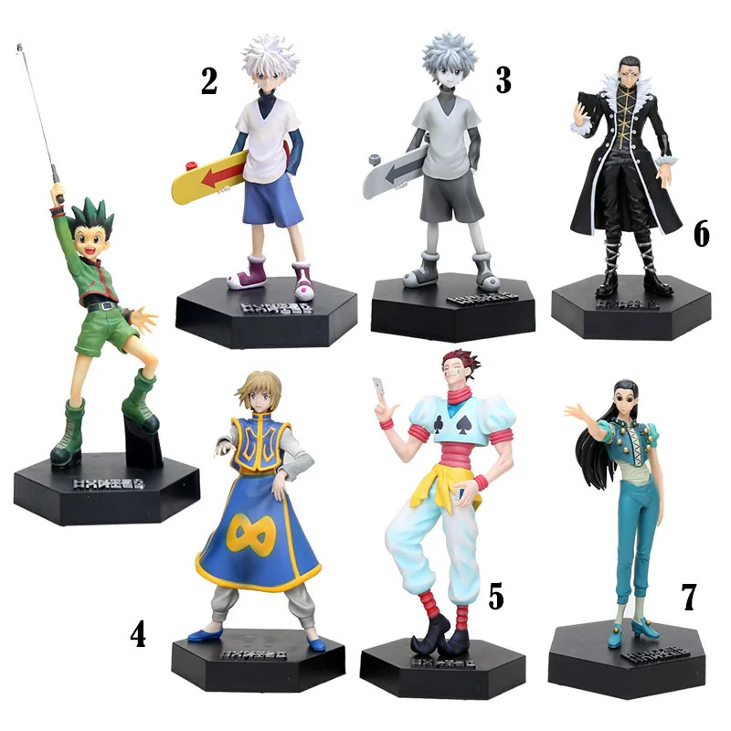 Экшн фигурка из аниме Hunter x Kulolo Lushilufelu Curarpikt Hyskoa Gon Freecss Killua Zoldyck Игрушечная модель 16