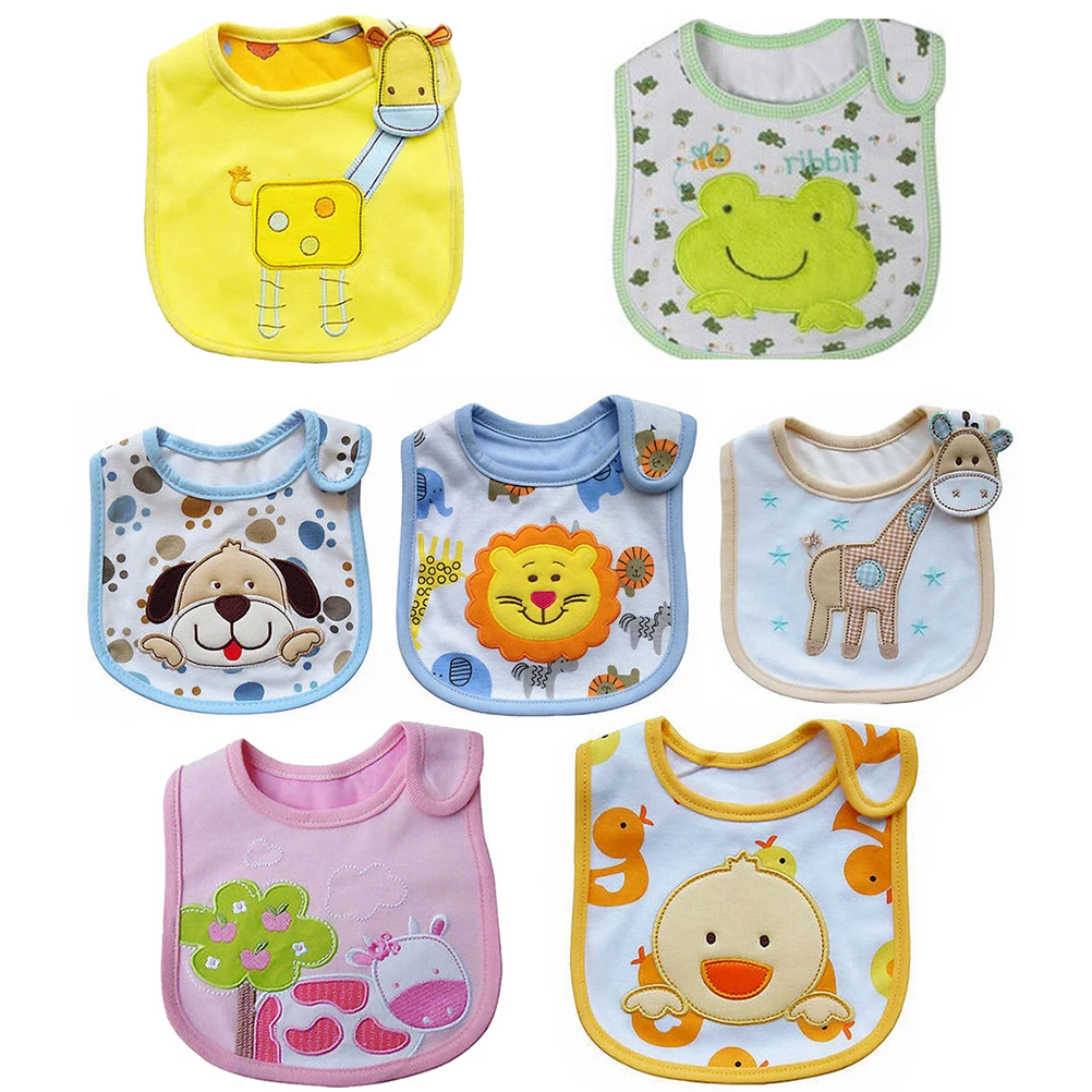 

Cute Baby Cartoon Newborn Baby Bibs Waterproof Baby Aprons Bib Infant Saliva Towels 19*16cm