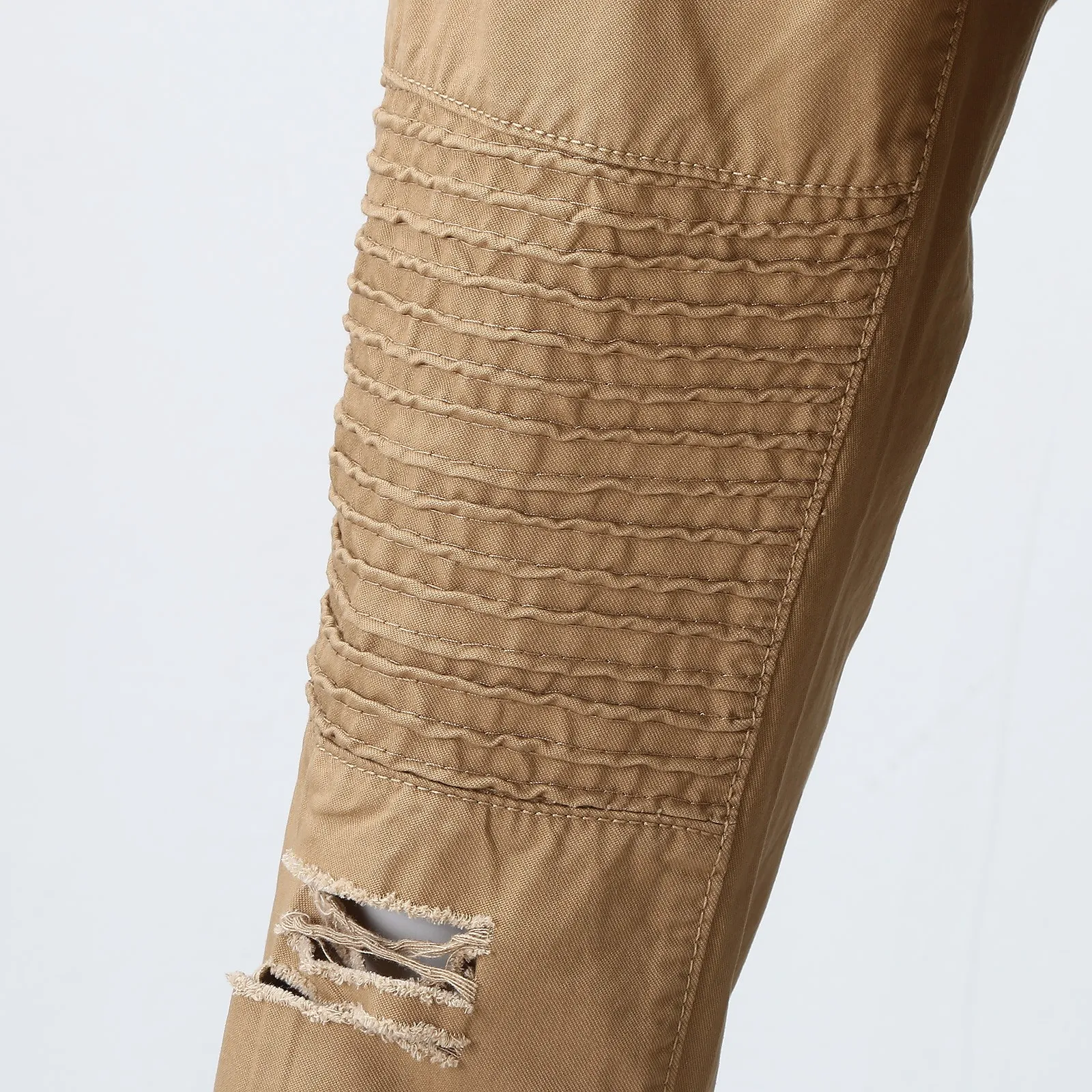 Cargo Pants Trousers For Men Ripped Mid-waist Jeans Men's Button Zip With Pocket Clothing |