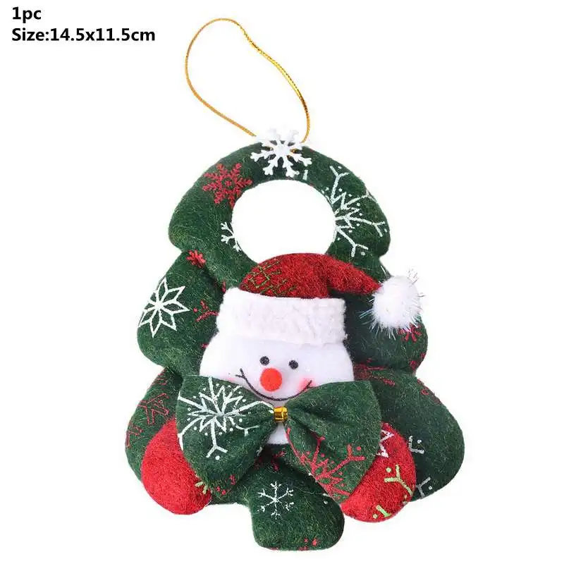 style2 snowman 1/2/для волос(4 предмета), Рождество орнамент подарок Санта Клаус украшения для рождественской елки игрушка кукла повесить Рождественский Декор для дома, мешочек для De Natal - Цвет: style2 snowman