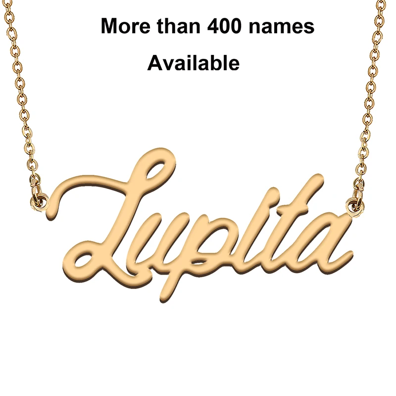 

Cursive Initial Letters Name Necklace for Lupita Birthday Party Christmas New Year Graduation Wedding Valentine Day Gift